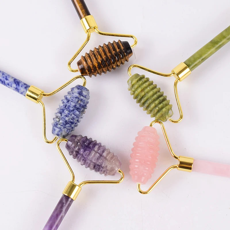 Masażer Jadeitowy do Twarzy Gua Sha – Naturalna Róża Kwarc