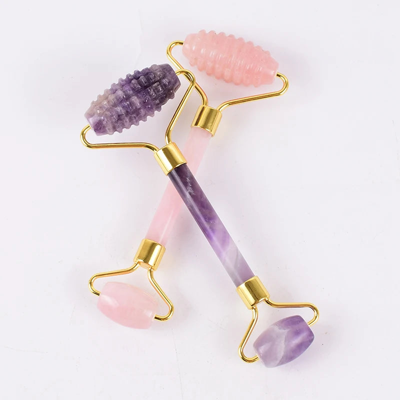 Masażer Jadeitowy do Twarzy Gua Sha – Naturalna Róża Kwarc