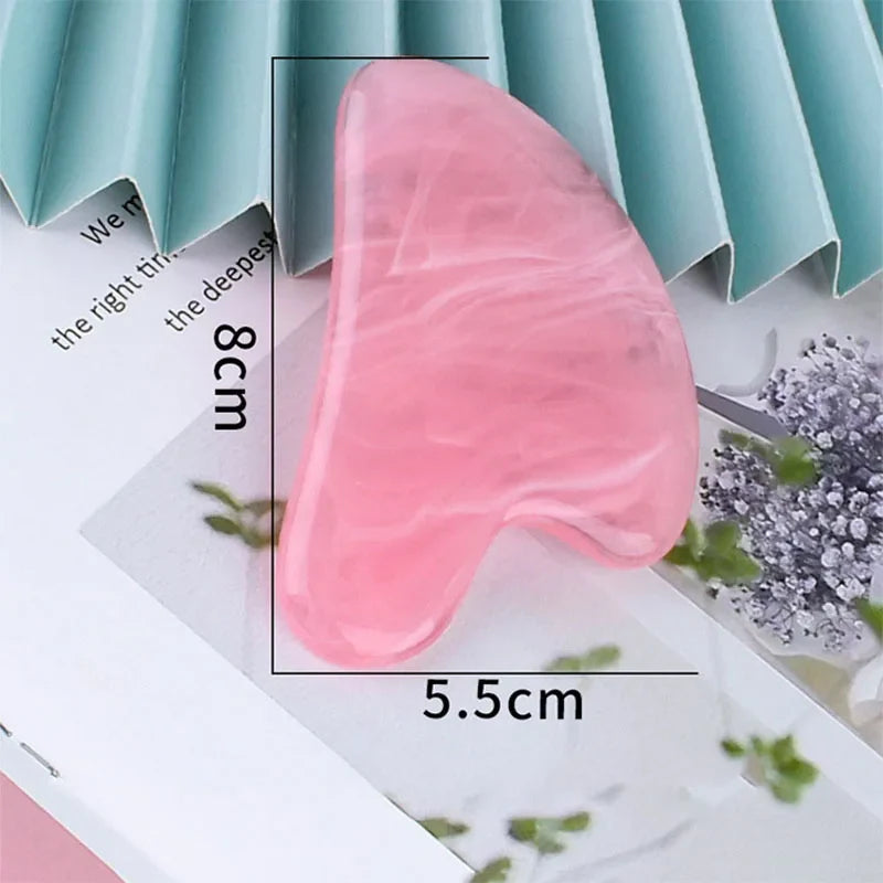 Kamień Gua Sha z Kwarcu do Twarzy - Naturalny Kwarc